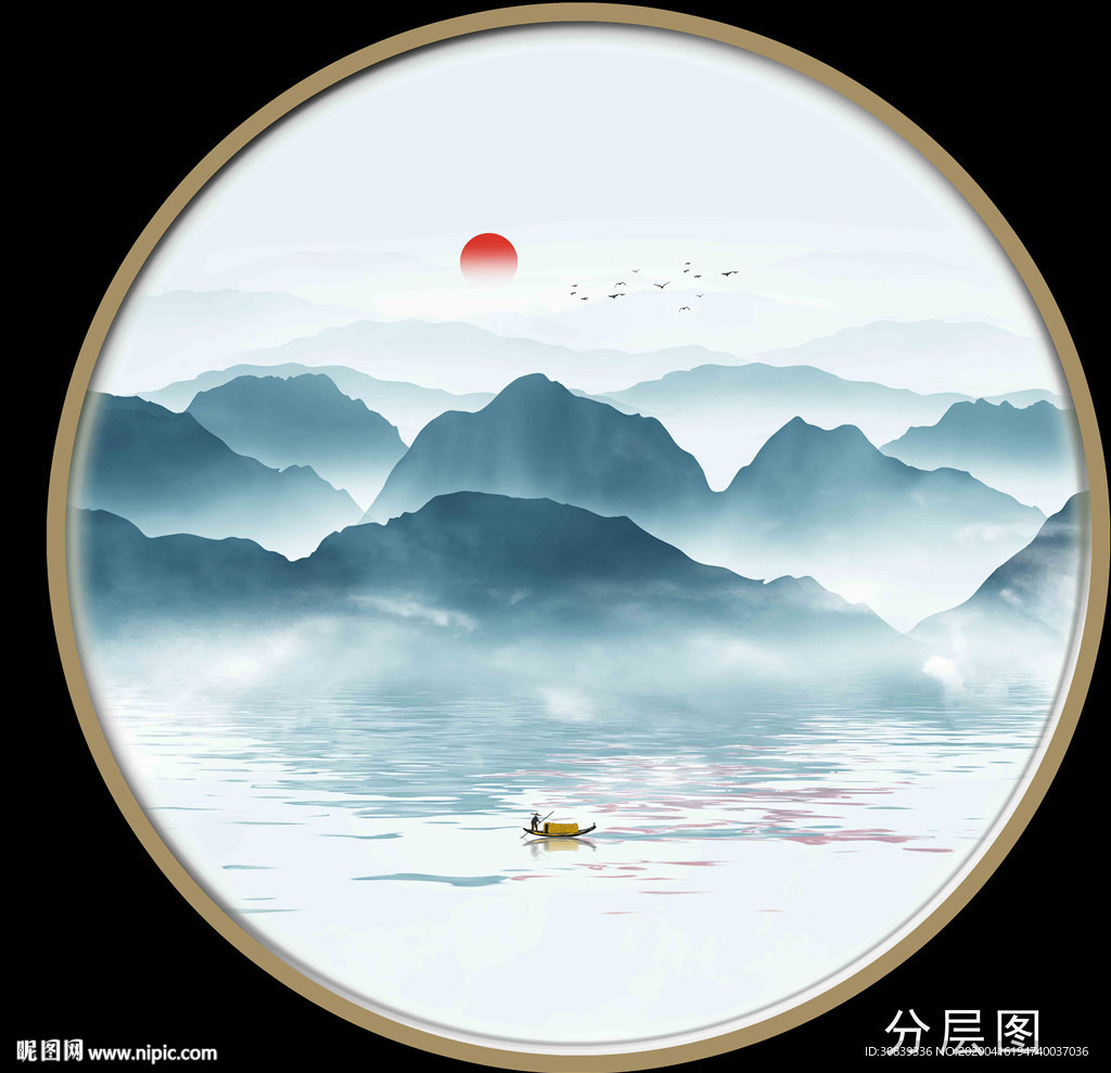 禅意山水画