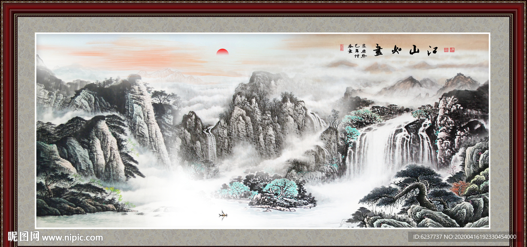 山水画国画山水画