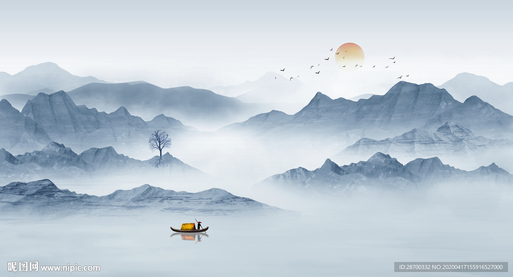 水墨山水画