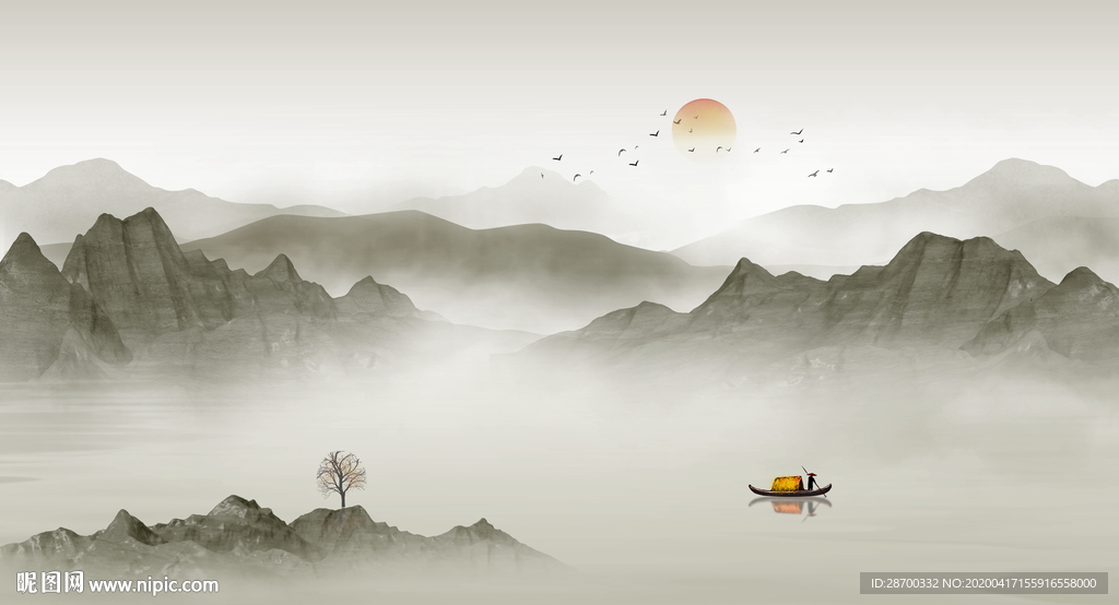 抽象山水画