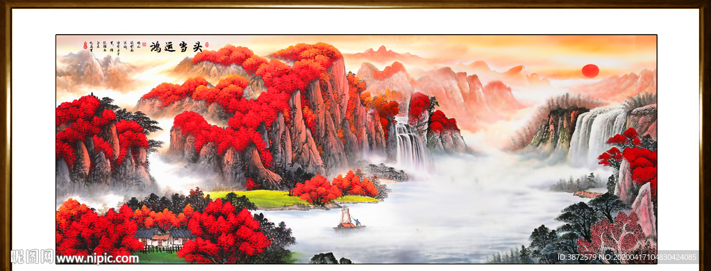 鸿运当头国画