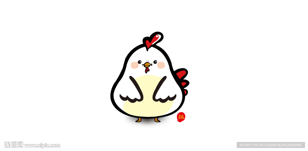 炸鸡素材 卡通鸡 小鸡矢量图