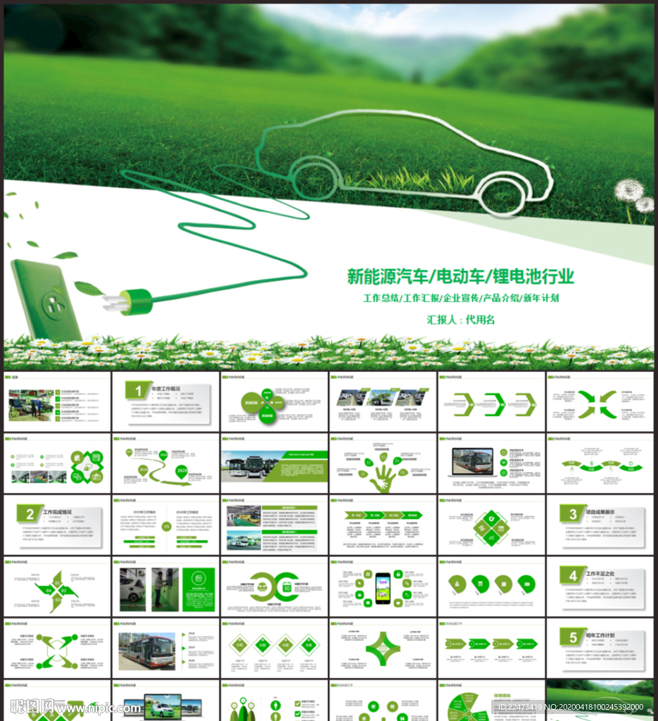 电动汽车绿色新能源汽车PPT