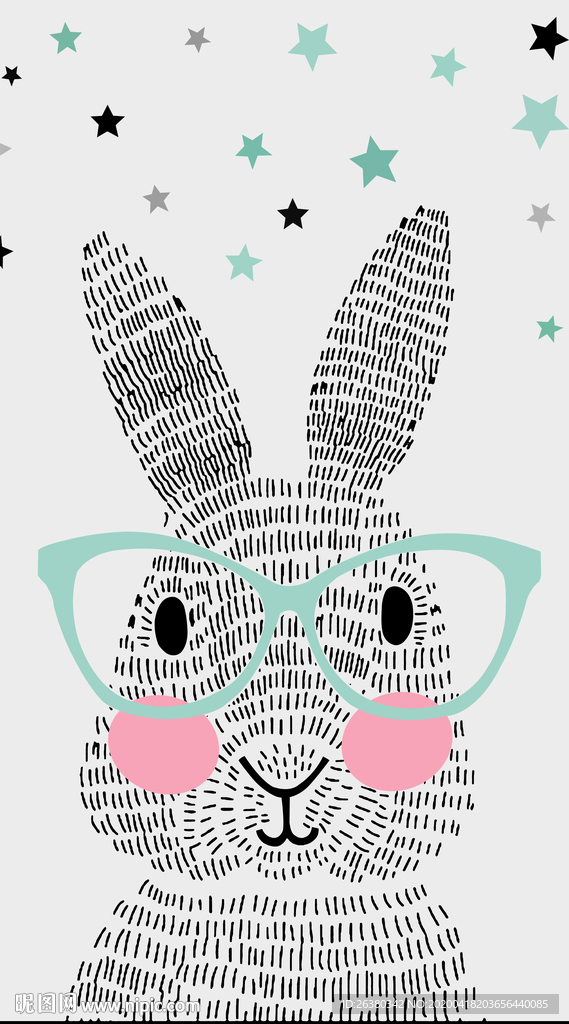 手绘动装饰画抽象