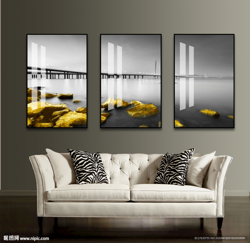 现代简约黑白装饰画