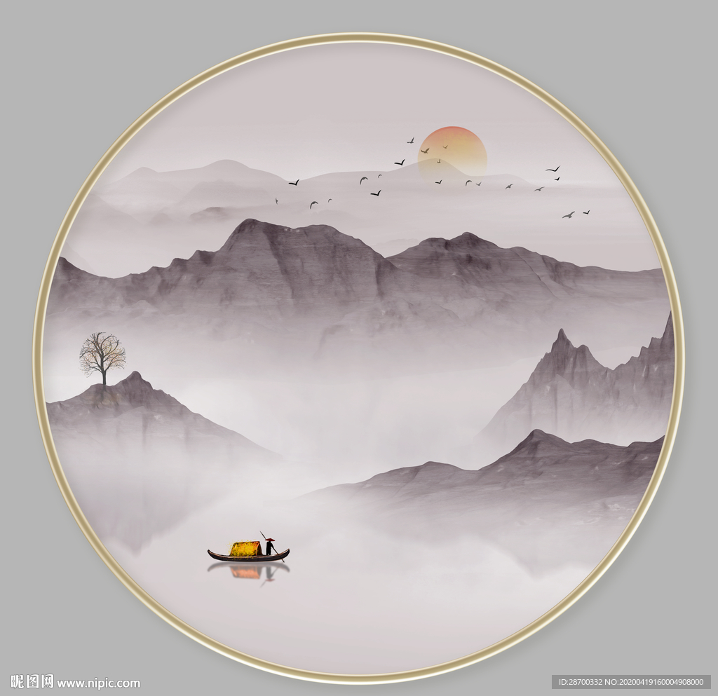 水墨山水画