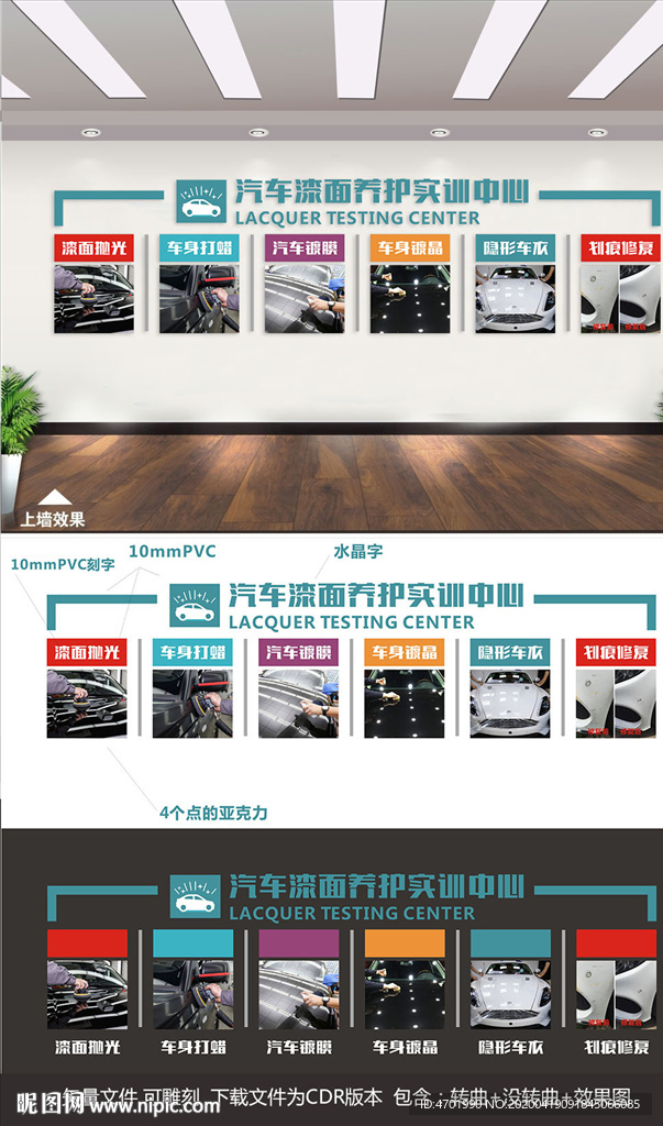 汽车漆面养护文化墙