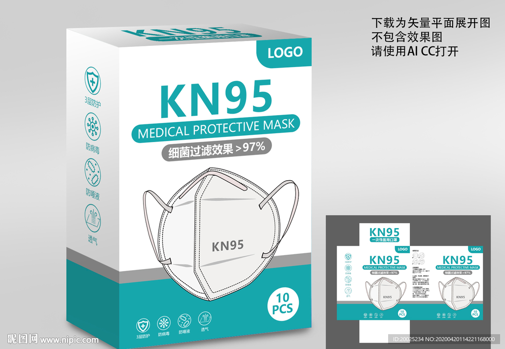 KN95口罩包装