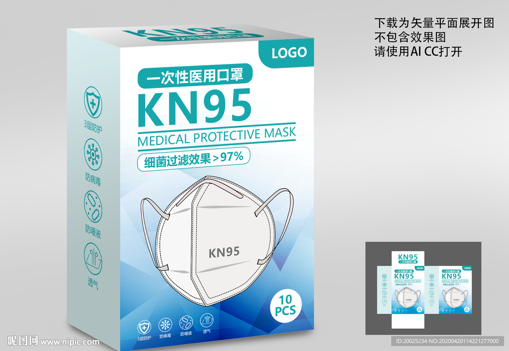 KN95口罩包装