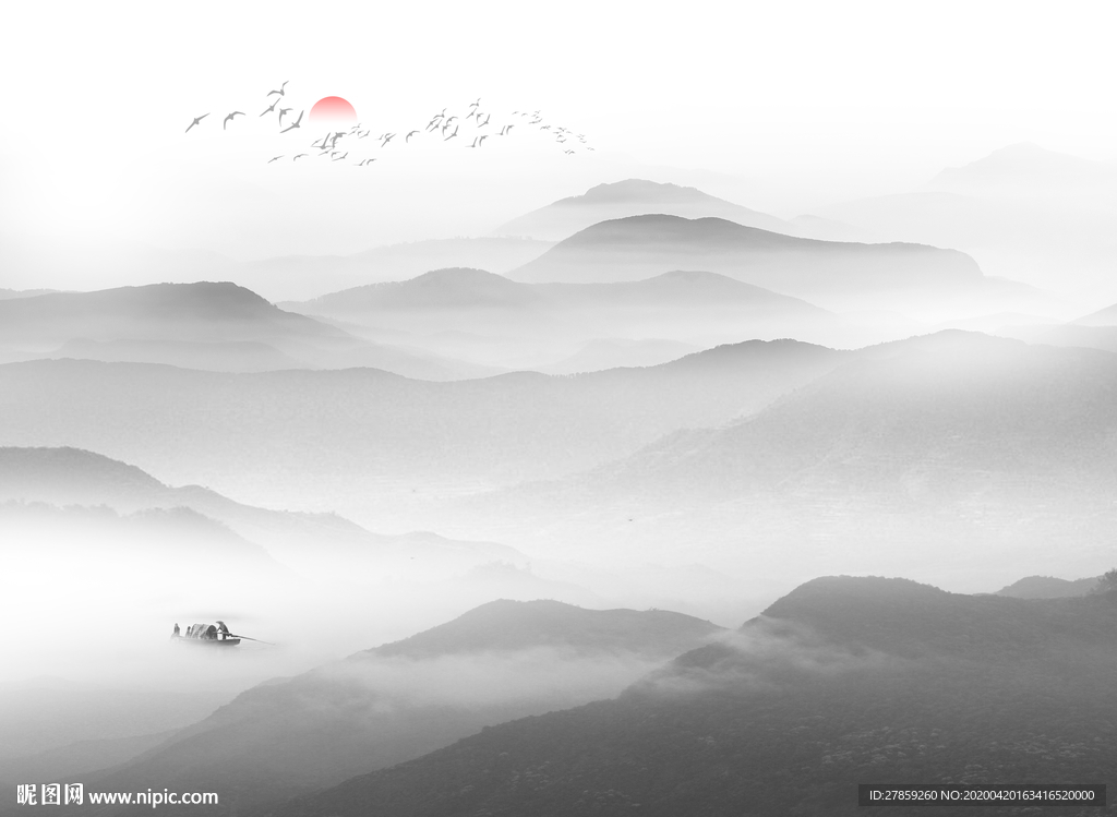 新中式山水画