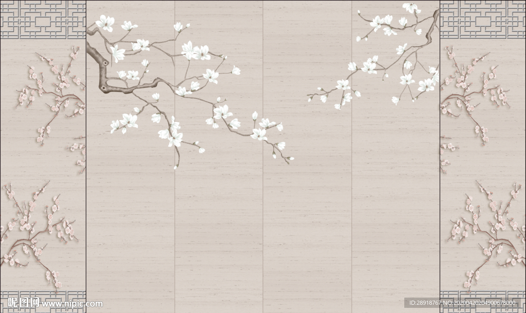 花鸟背景墙