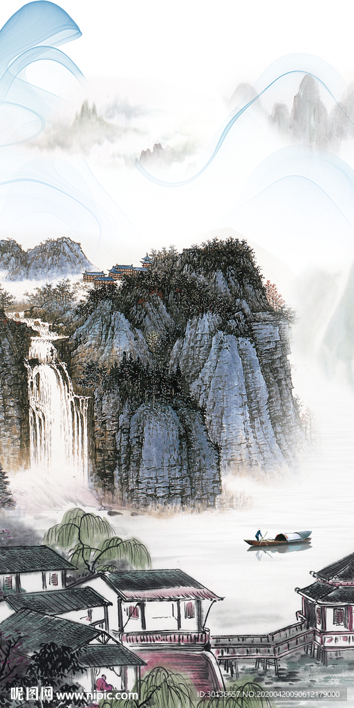 国画家装玄关画 TIF分层