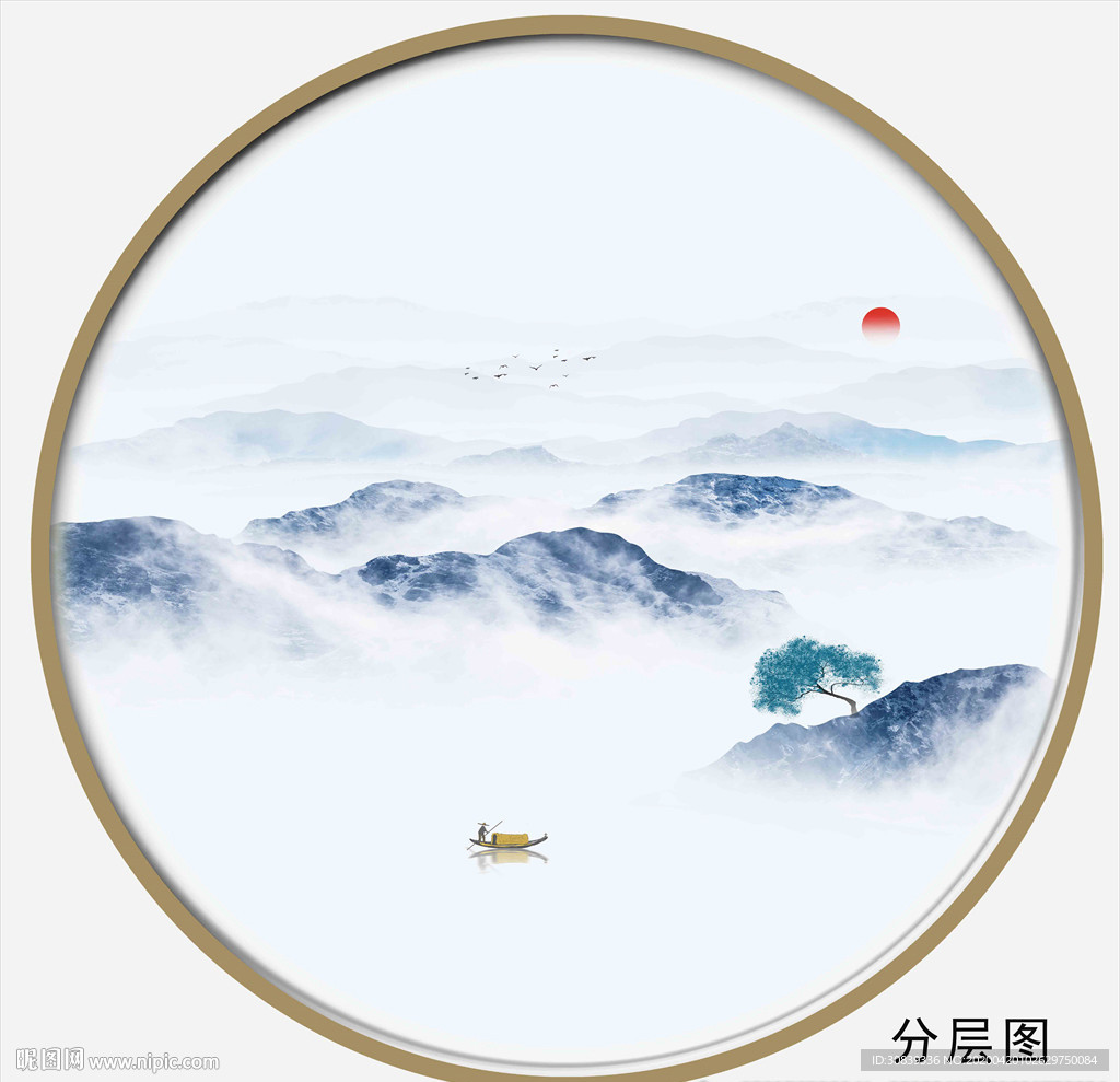 山水抽象画