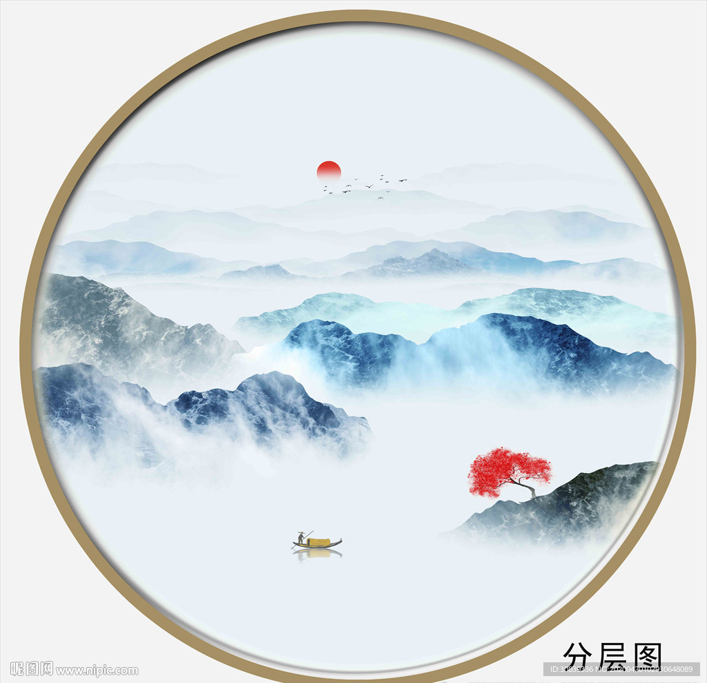 中国风山水画