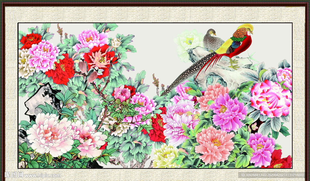 国画牡丹