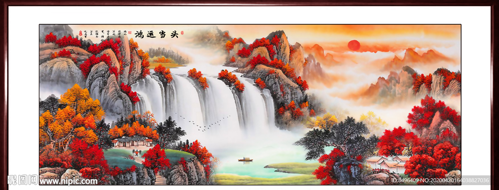 鸿运当头国画