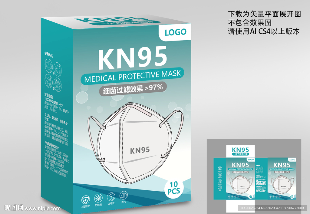 KN95口罩包装