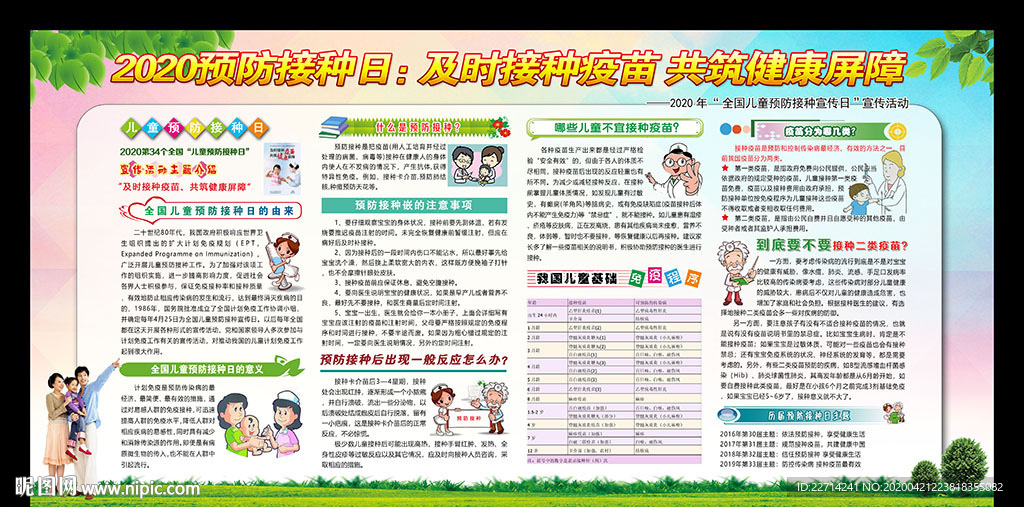 2020预防接种日宣传栏