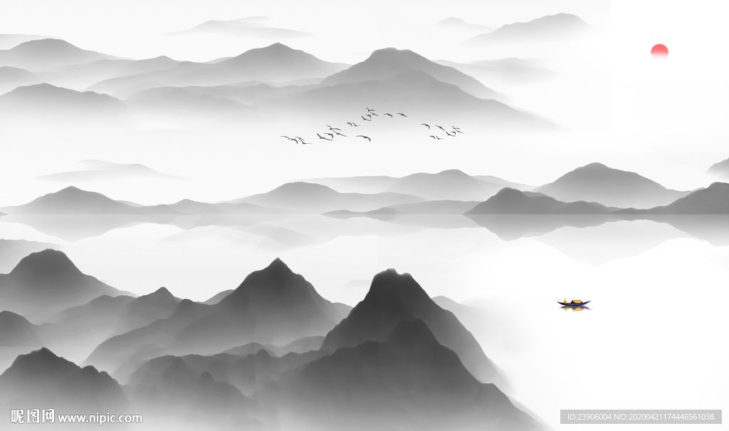 水墨山水画