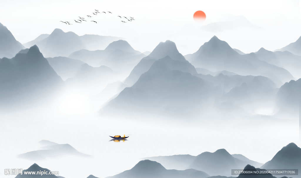 意境山水山水画