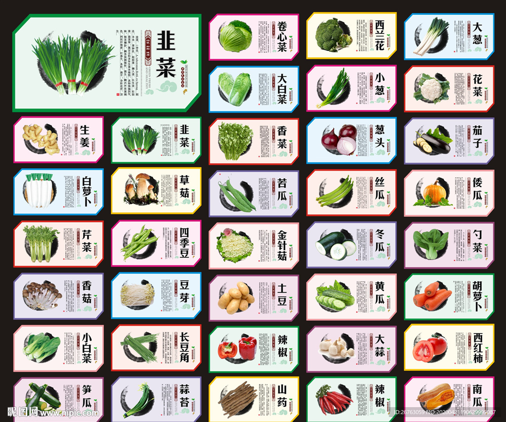 蔬菜展板