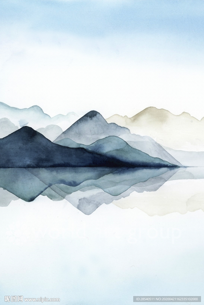 新中式意境山水图片