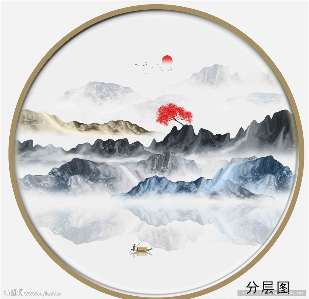 酒店山水装饰画