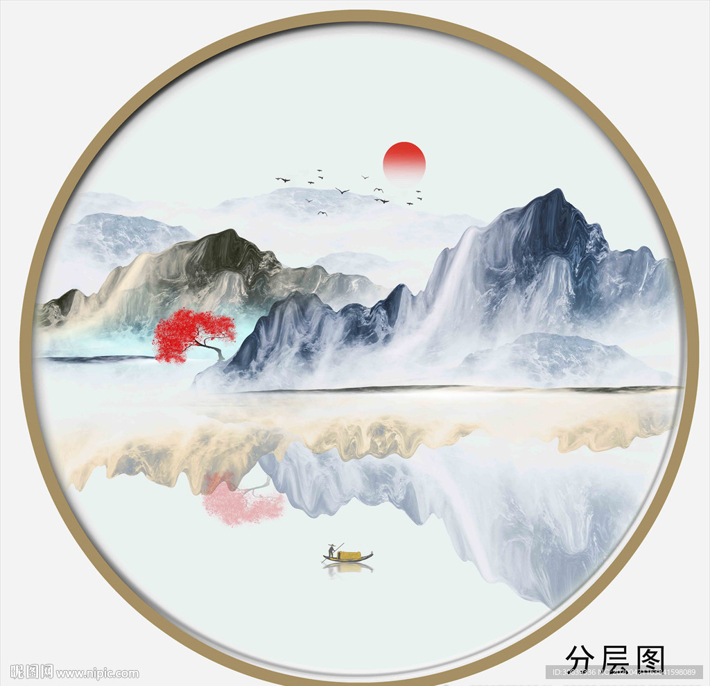 酒店山水装饰画