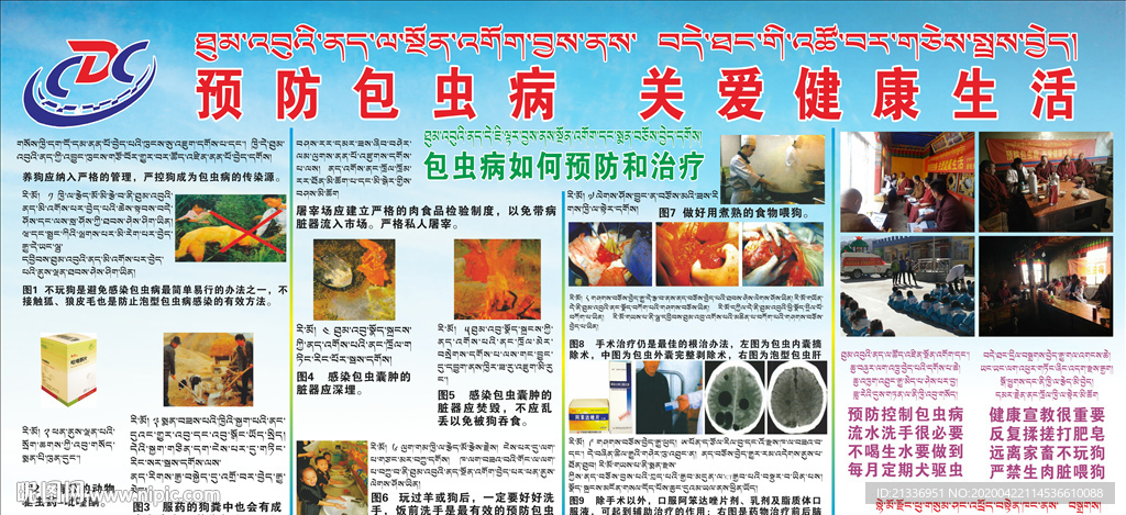 藏汉预防包虫病宣传栏