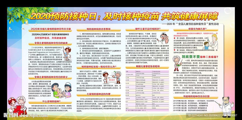 全国儿童预防接种日宣传栏