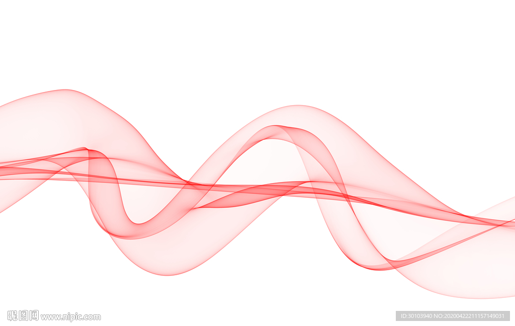 红色抽象飘带背景