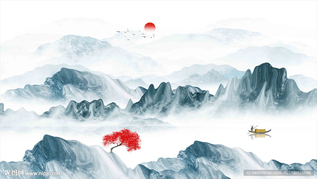 水墨山水画