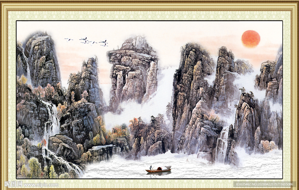 山水画国画山水画