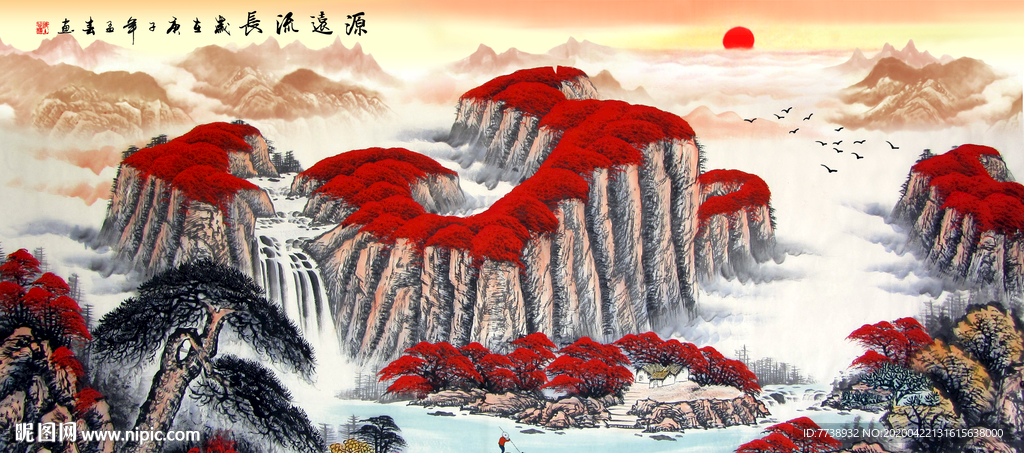 鸿运当头国画
