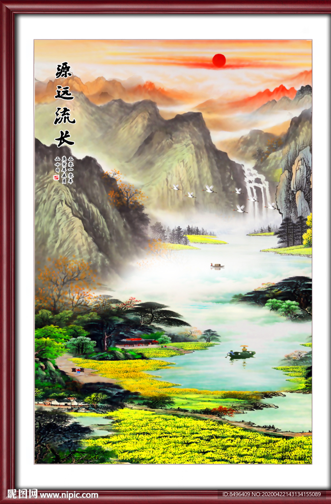 竖幅国画