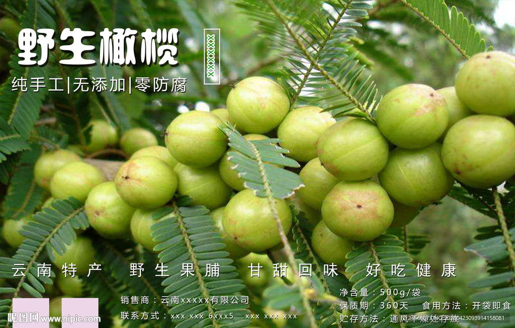 野生橄榄包装标签