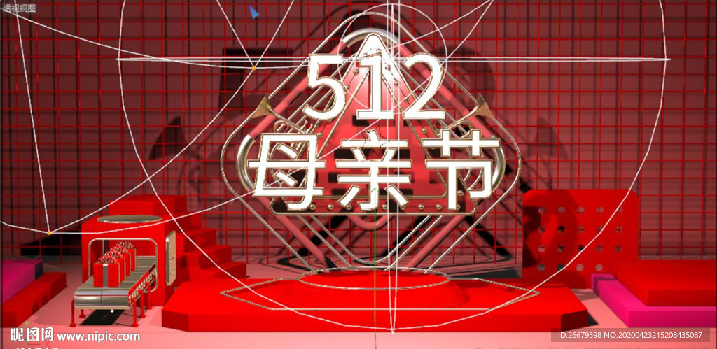 C4D母亲节海报