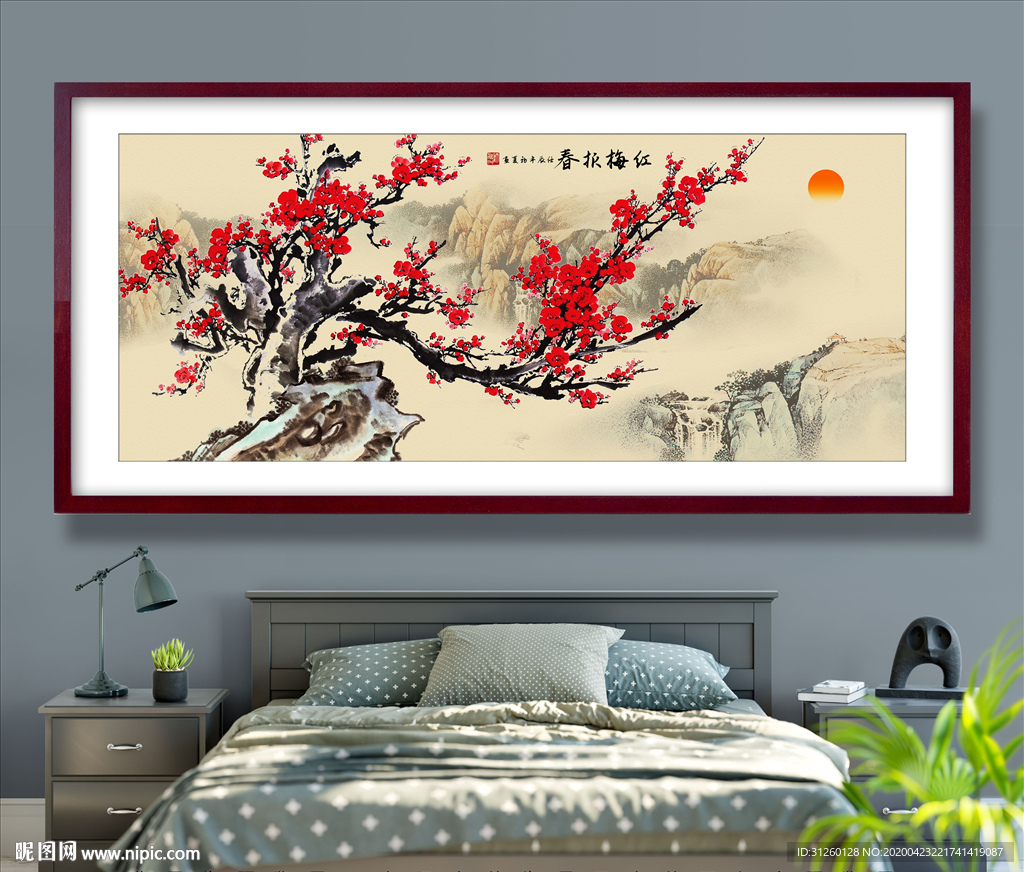 梅花国画装饰画