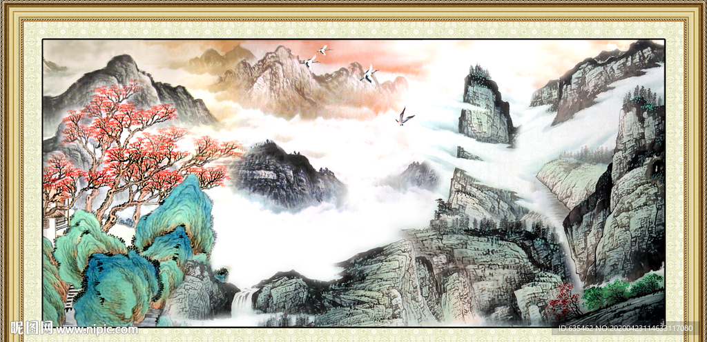 山水壁画