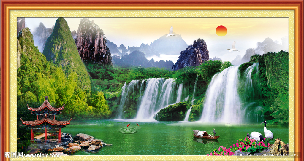 山水壁画