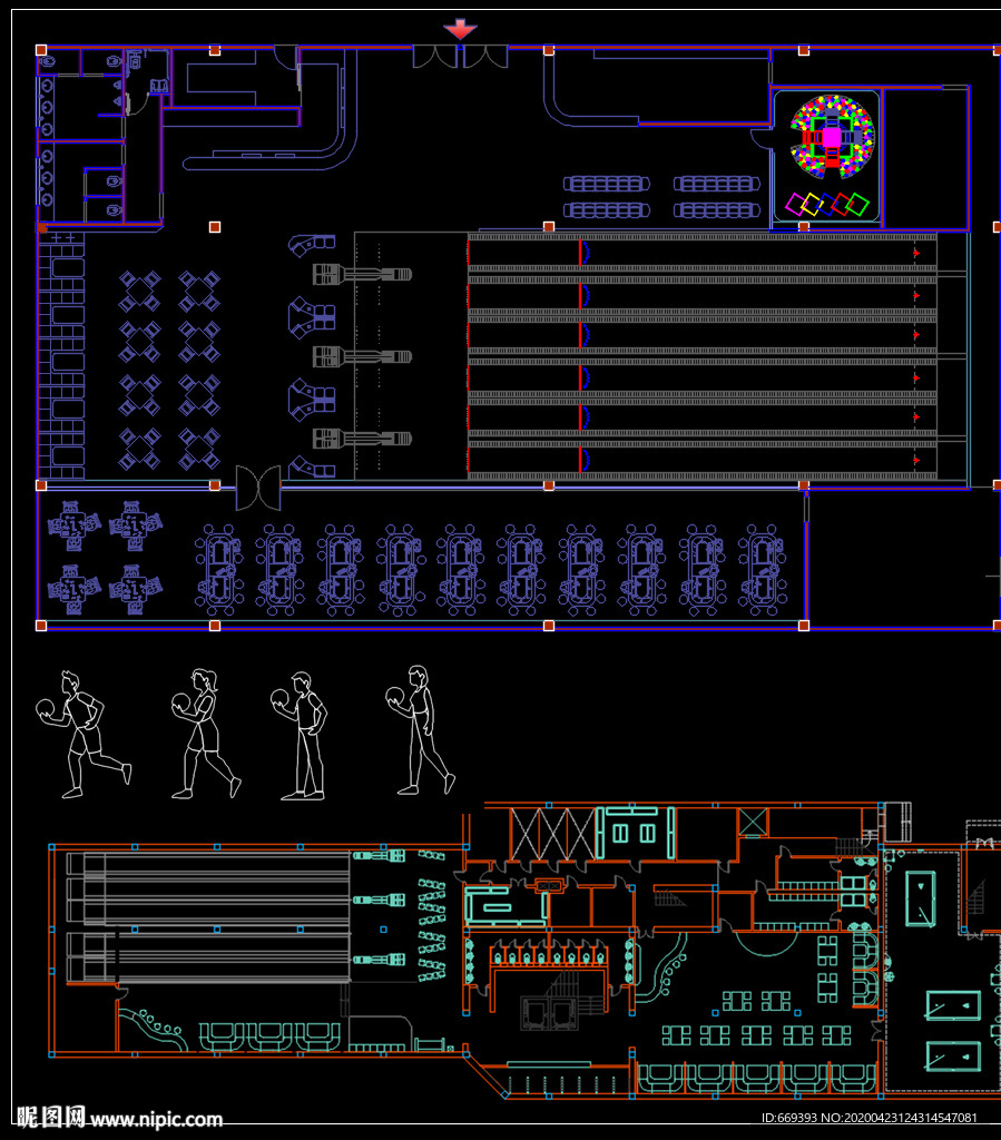 保龄球馆CAD图纸