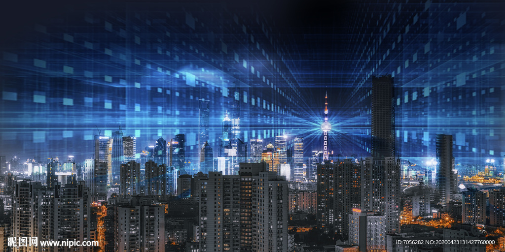城市科技背景