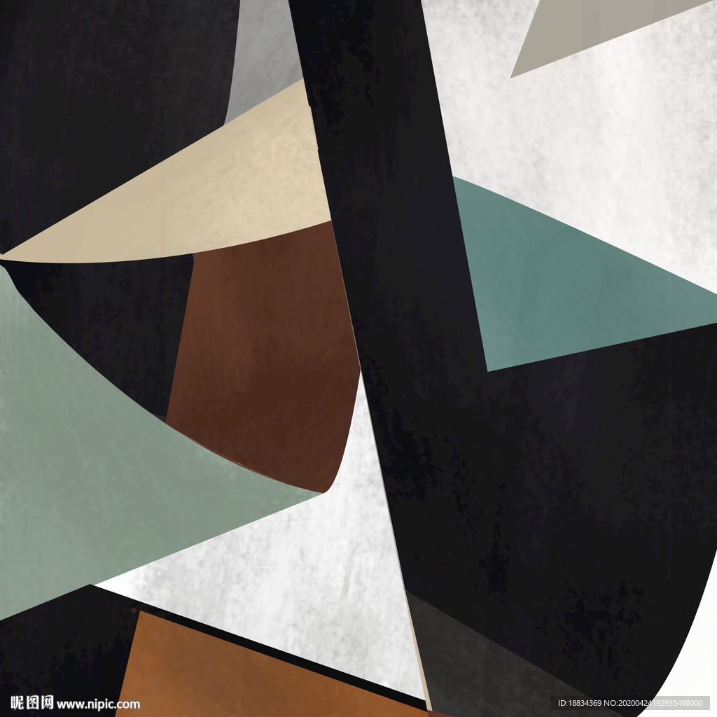 几何抽象画 现代抽象画