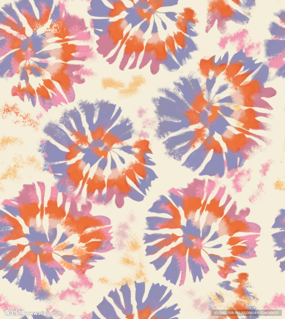 扎染  数码印花