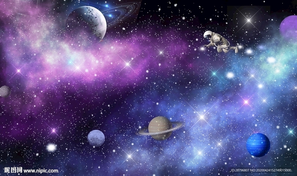 星空月亮唯美背景