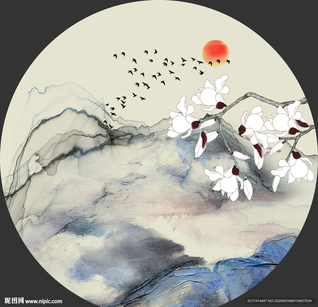 新中式花鸟工笔画