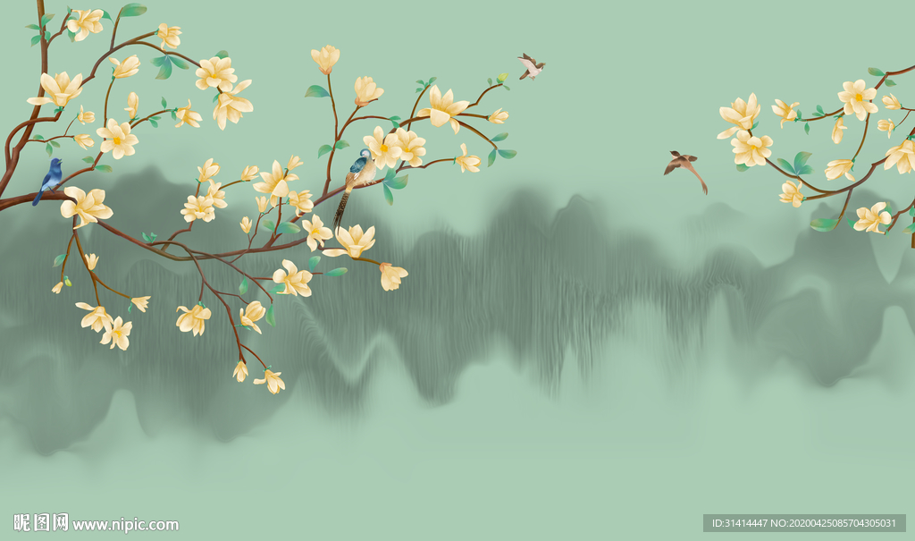 新中式花鸟工笔画