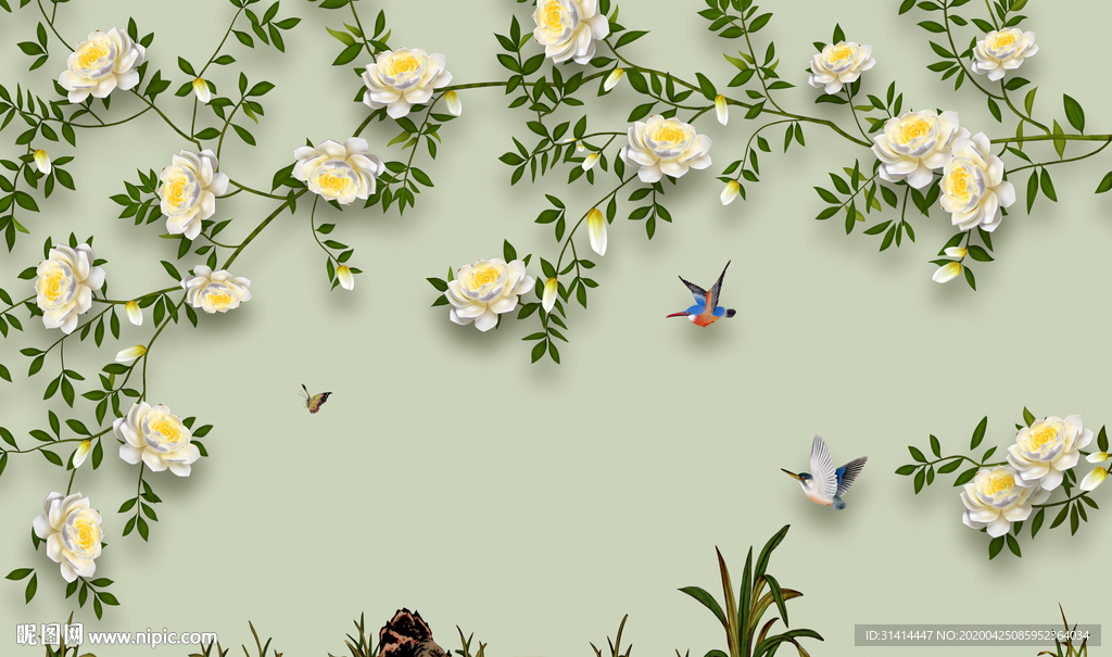 新中式花鸟工笔画