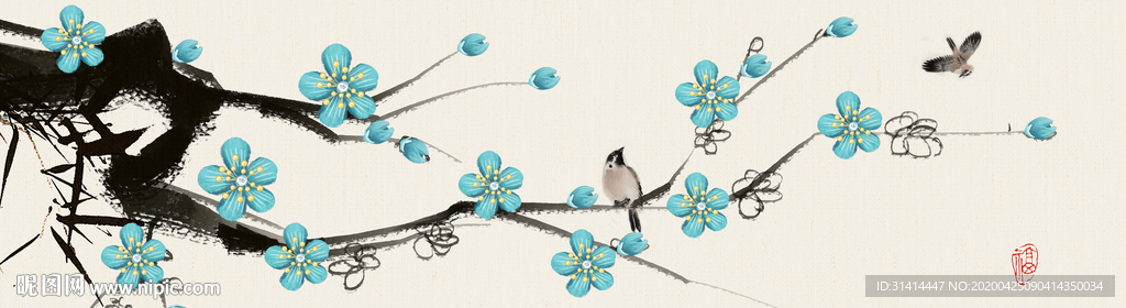 新中式花鸟工笔画