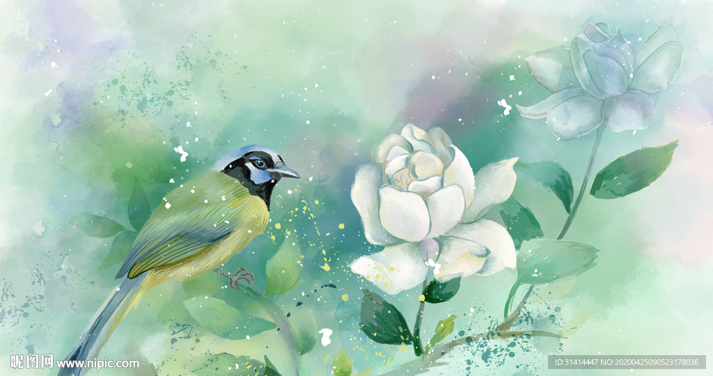 新中式花鸟工笔画